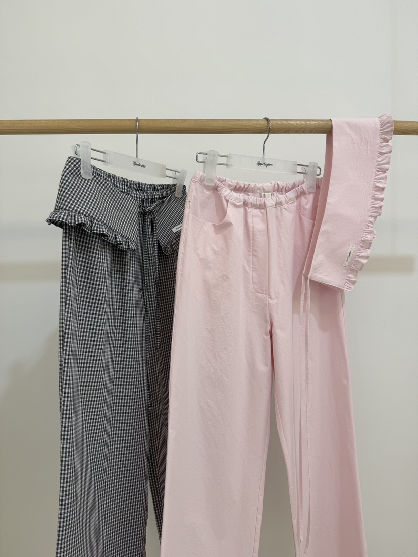 BY CHAPTER韓國東大門直郵女士新品熱賣休閑休閑褲含腰帶BY Chapter休閑褲