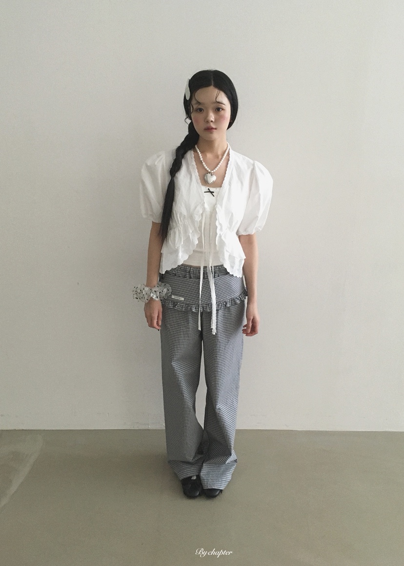 BY CHAPTER韓國東大門直郵女士新品熱賣休閑休閑褲含腰帶BY Chapter休閑褲