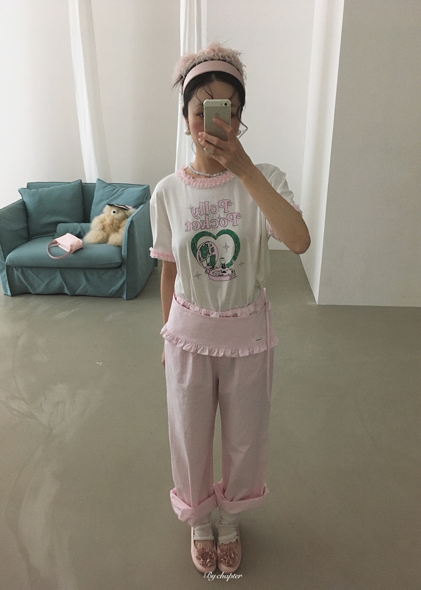 BY CHAPTER韓國東大門直郵女士新品熱賣休閑休閑褲含腰帶BY Chapter休閑褲