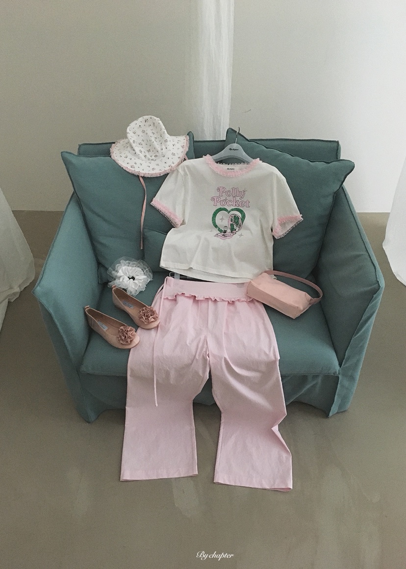 BY CHAPTER韓國東大門直郵女士新品熱賣休閑休閑褲含腰帶BY Chapter休閑褲