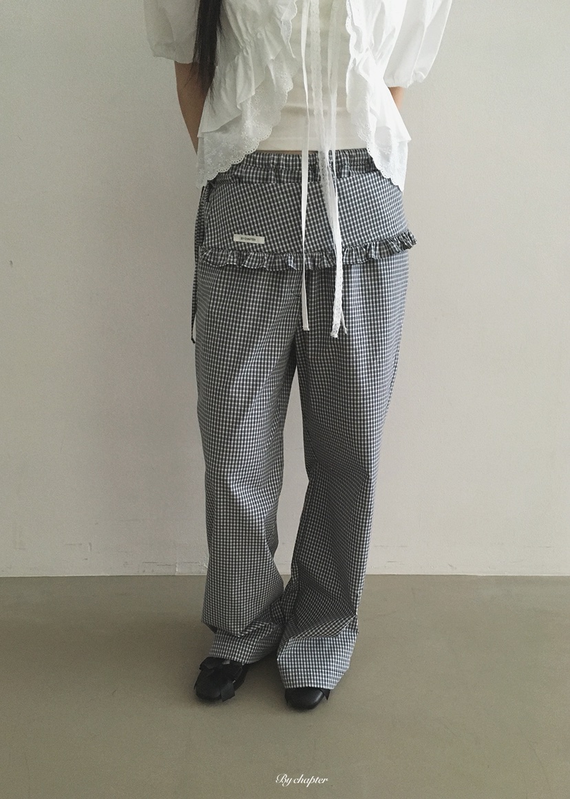 BY CHAPTER韓國東大門直郵女士新品熱賣休閑休閑褲含腰帶BY Chapter休閑褲圖色1