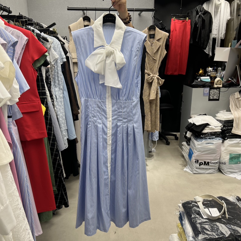 TANIA韓國東大門代購女裝新款時尚人氣推薦26夏季連衣裙條紋TANIA連衣裙圖色1