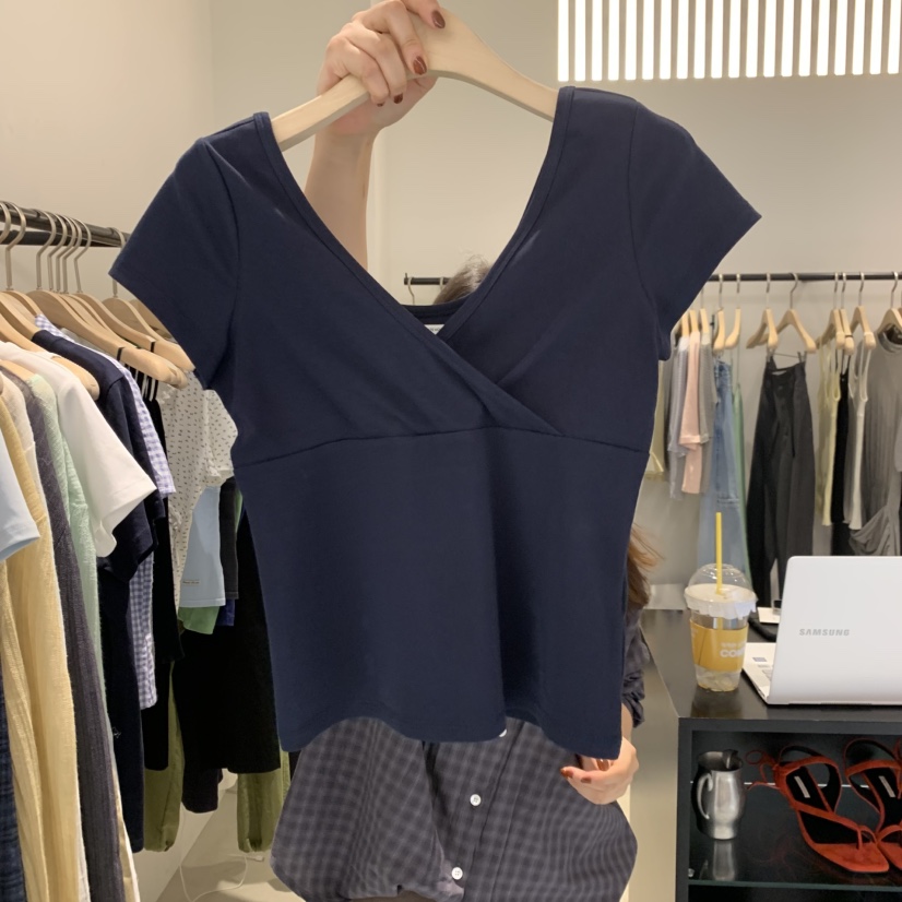 PLATE韓國代購女士新品人氣推薦時尚26夏季熱賣休閑T恤ANOTHER PLATE MOOD WEART恤圖色2