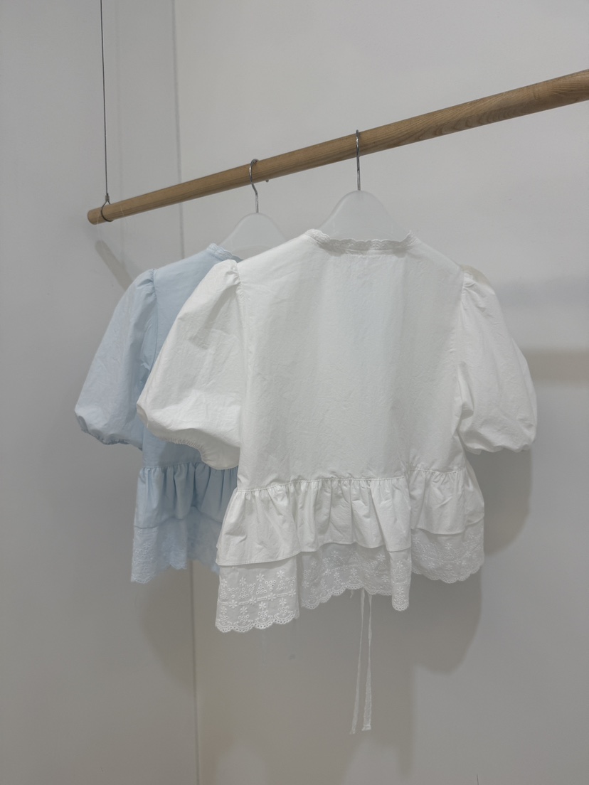 BY CHAPTER韓國東大門直郵女士新款休閑襯衫蕾絲衫不含內搭BY Chapter襯衫/蕾絲衫