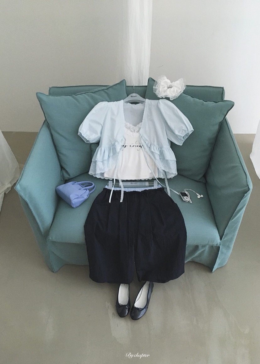 BY CHAPTER韓國東大門直郵女士新款休閑襯衫蕾絲衫不含內搭BY Chapter襯衫/蕾絲衫