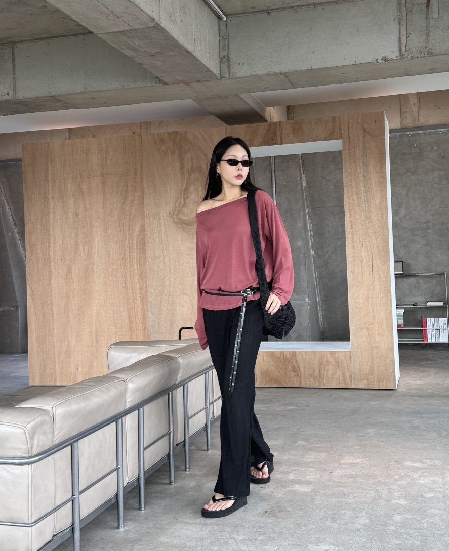LIMLIMLIM韓國東大門直郵女士新品推薦熱賣時尚休閑褲褶皺LIM LIM LIM休閑褲