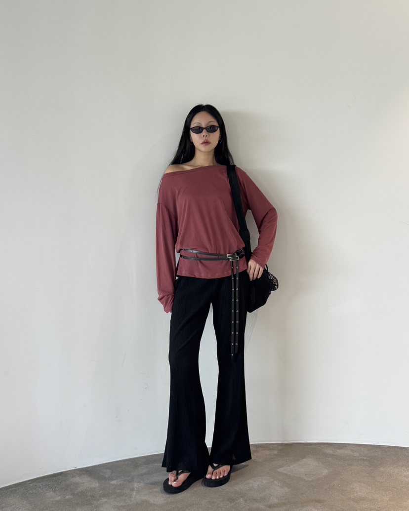 LIMLIMLIM韓國東大門直郵女士新品推薦熱賣時尚休閑褲褶皺LIM LIM LIM休閑褲圖色2