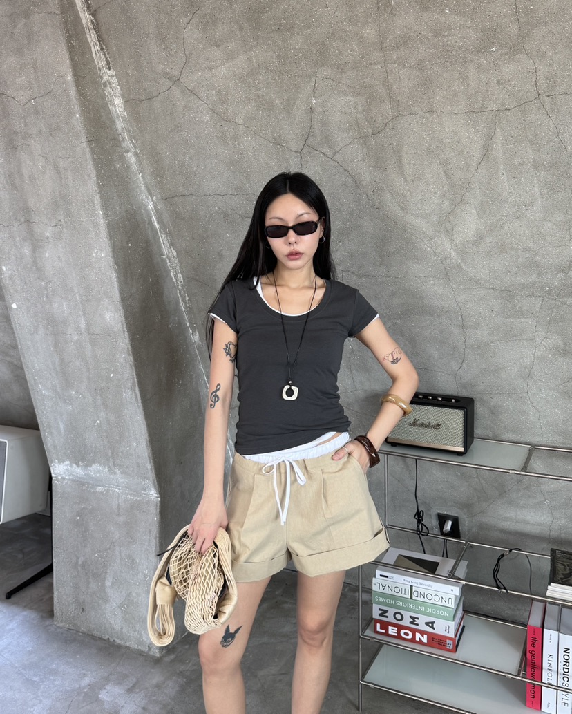 LIMLIMLIM韓國直郵女士新款26夏季人氣時尚推薦休閑熱賣T恤LIM LIM LIMT恤圖色3