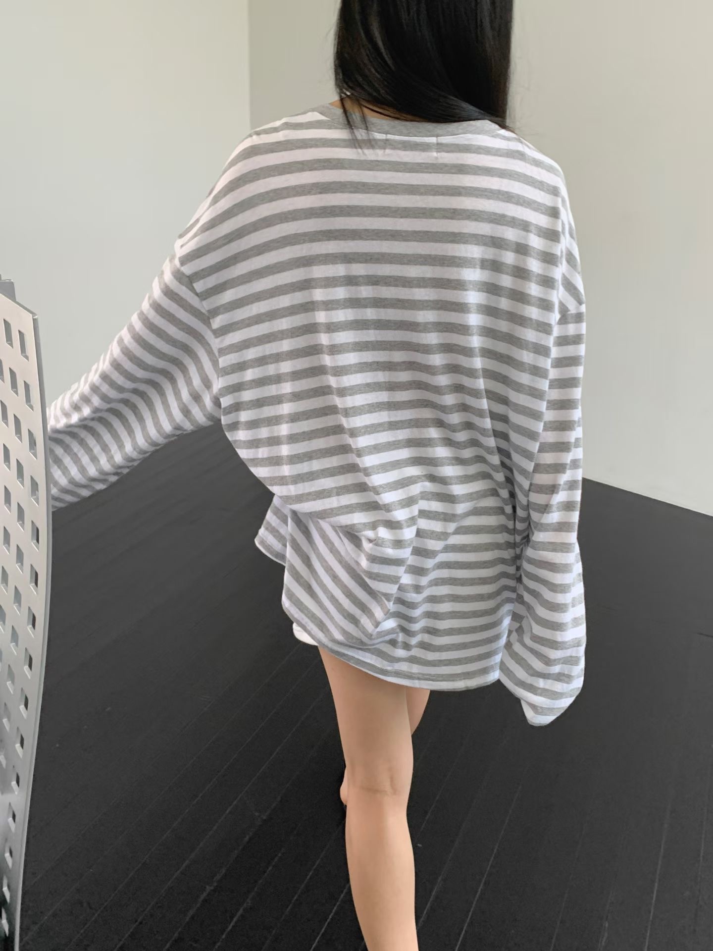 CRACKER韓國代購女裝新款熱賣人氣26夏季推薦長袖T恤紗布CRACKER_長袖T恤