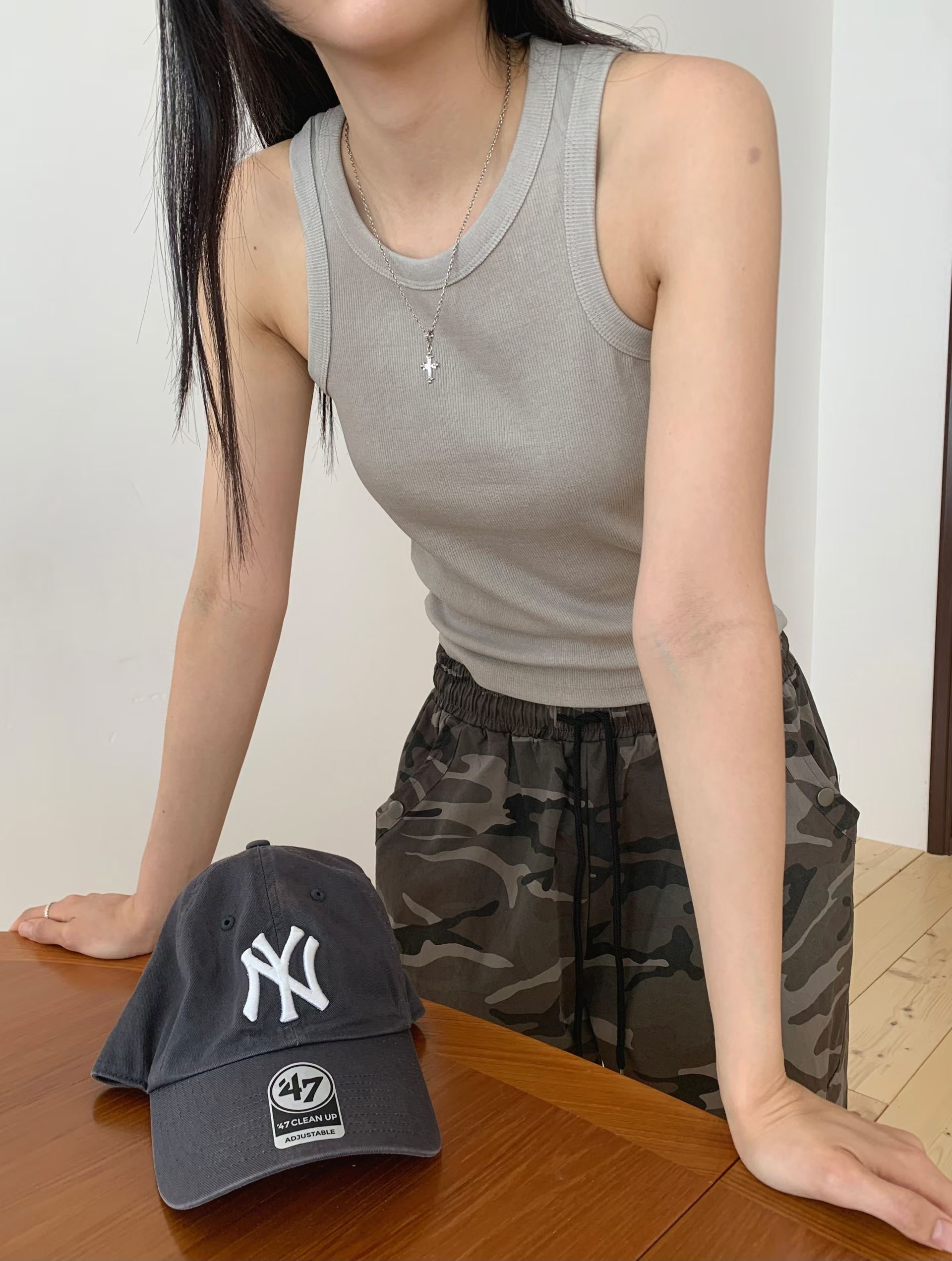 CRACKER東大門實拍韓國女裝新品休閑26夏季推薦時尚吊帶背心CRACKER_吊帶/背心