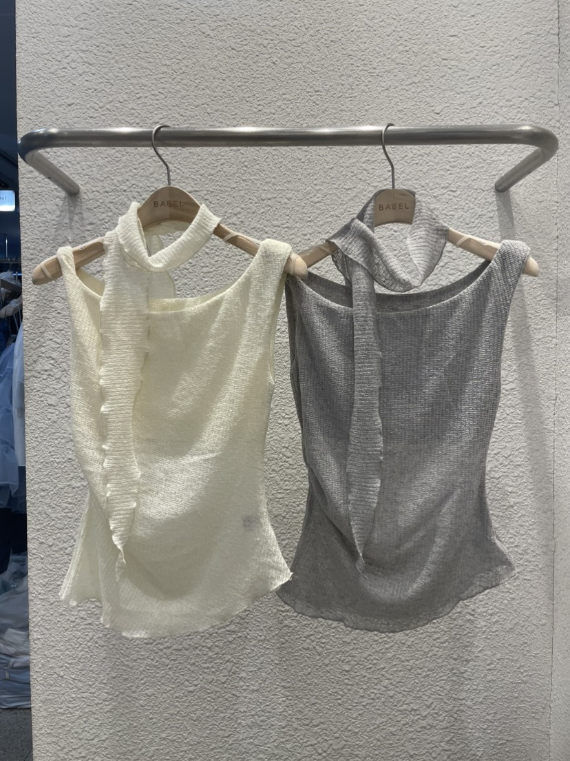 BABEL韓國直郵女裝新款休閑熱賣26夏季吊帶背心含脖帶圍巾無袖BABEL吊帶/背心