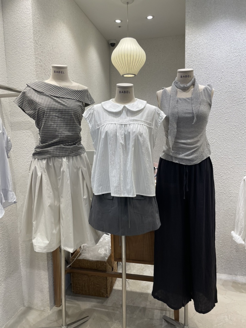 BABEL韓國直郵女裝新款休閑熱賣26夏季吊帶背心含脖帶圍巾無袖BABEL吊帶/背心