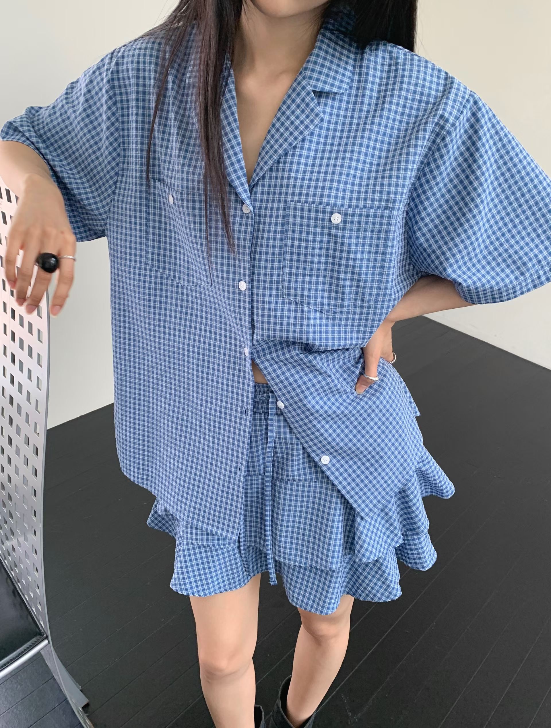 CRACKER韓國代購女士新品推薦人氣時尚26夏季休閑襯衫蕾絲衫CRACKER_襯衫/蕾絲衫