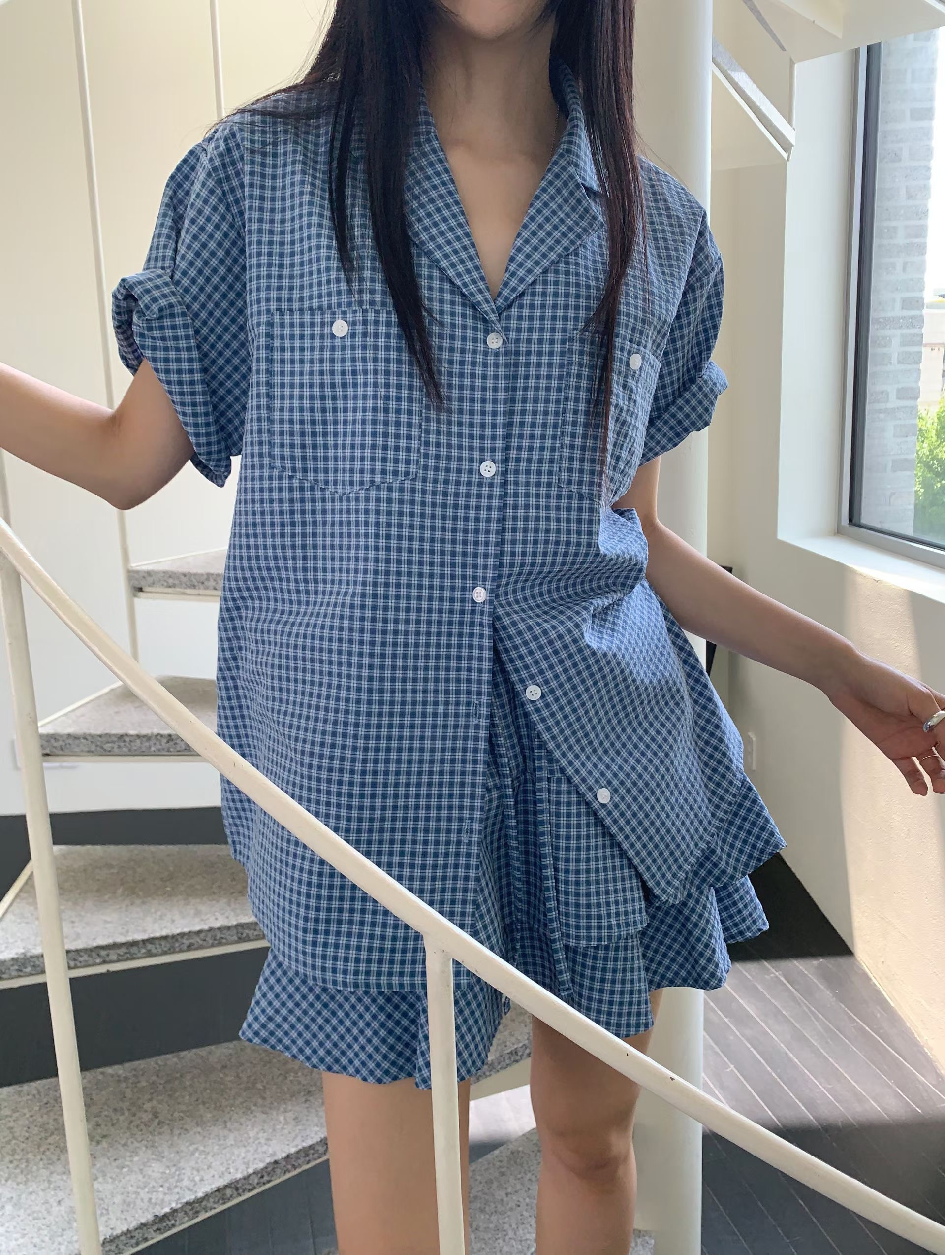 CRACKER韓國代購女士新品推薦人氣時尚26夏季休閑襯衫蕾絲衫CRACKER_襯衫/蕾絲衫圖色2