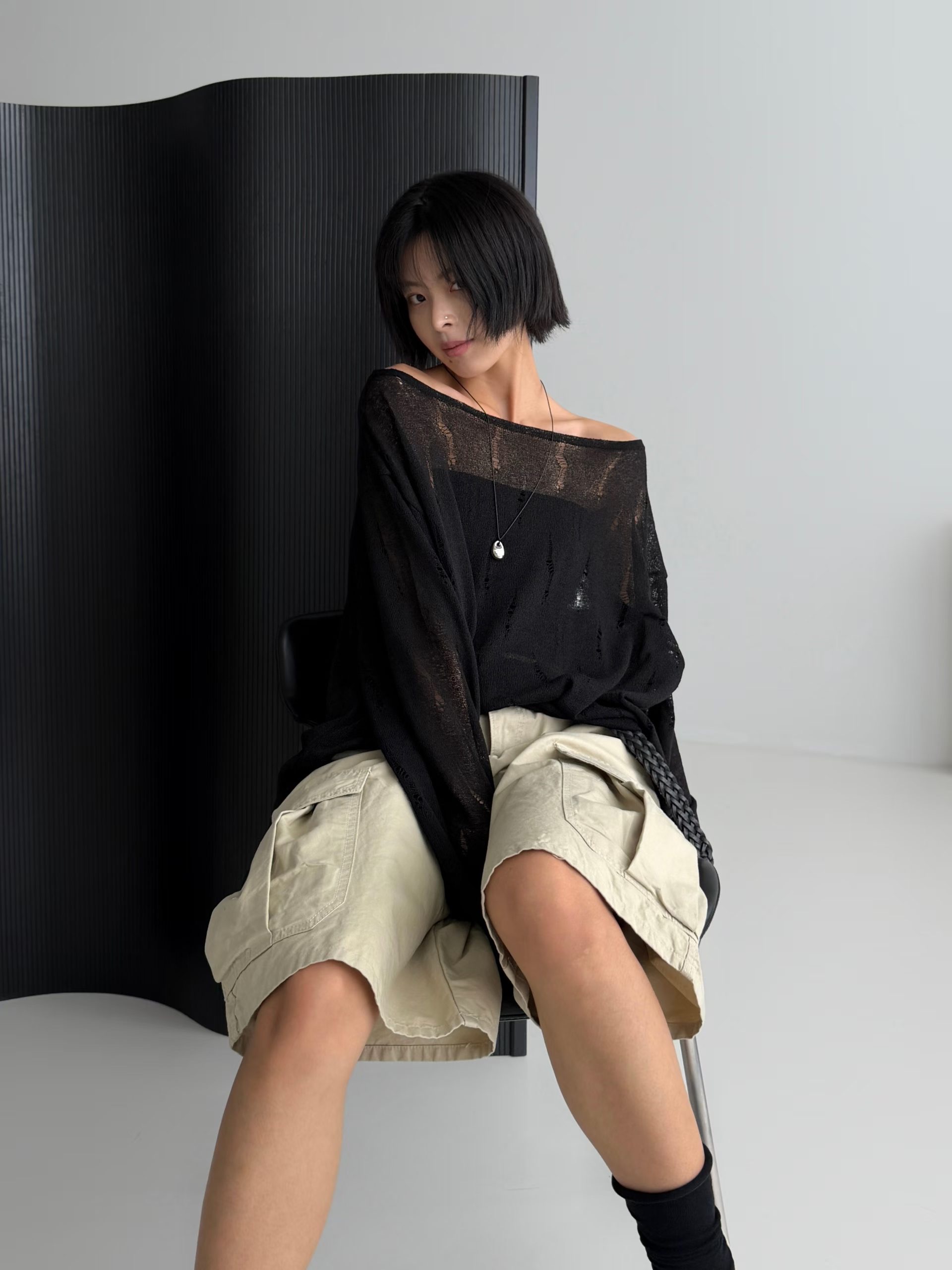 CRACKER韓國直郵女裝新品時尚休閑推薦人氣針織衫不含脖帶CRACKER_針織衫