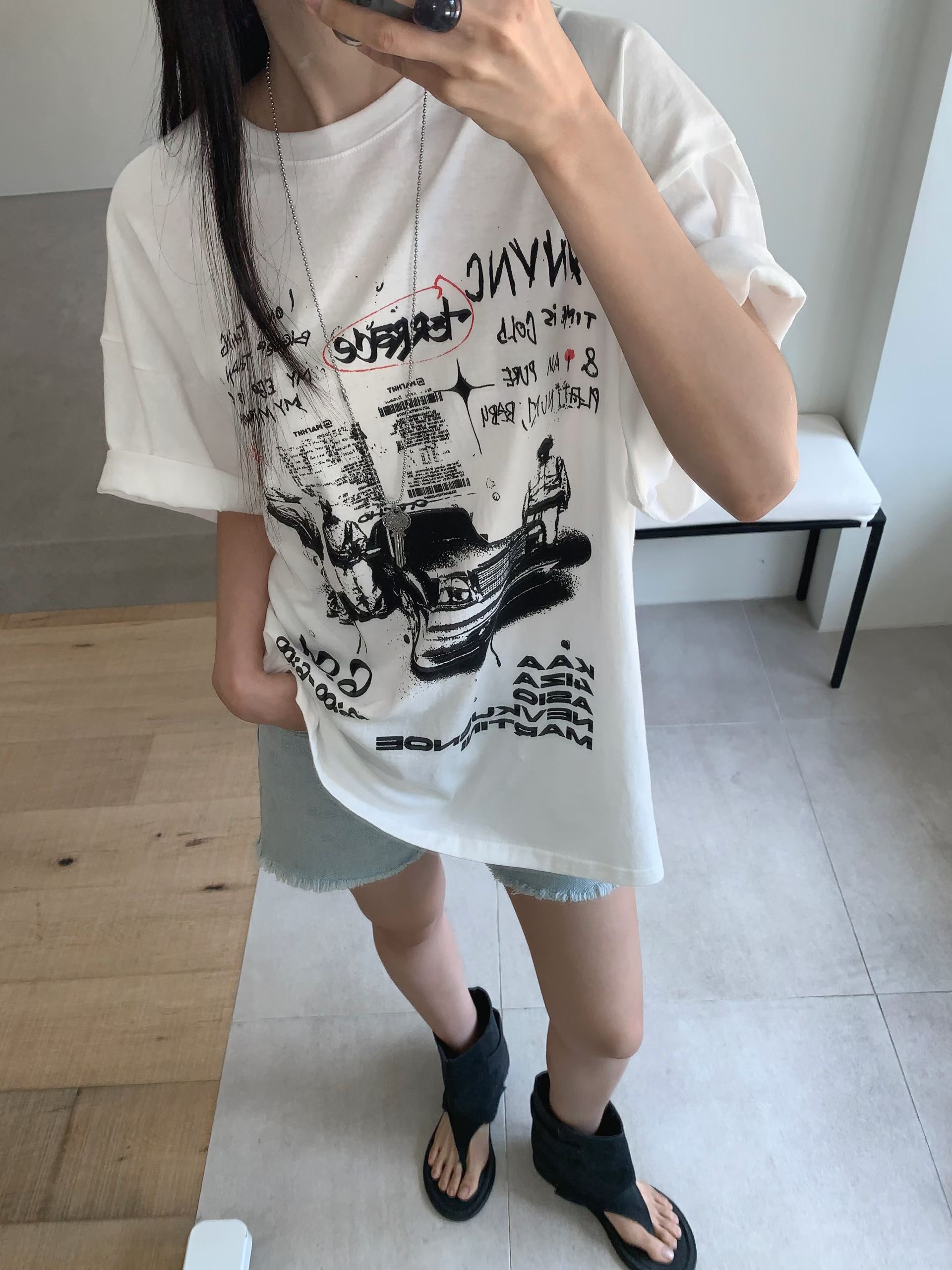 CRACKER韓國東大門代購女士新品推薦熱賣休閑時尚26夏季T恤CRACKER_T恤