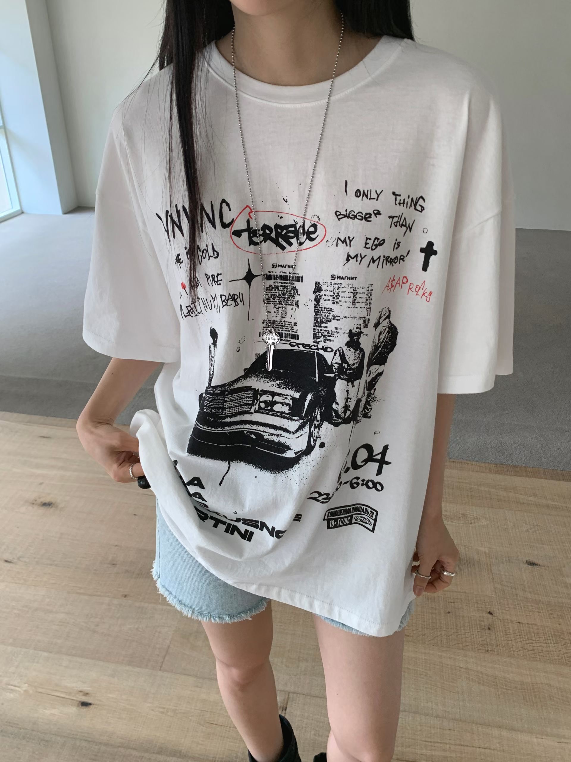 CRACKER韓國東大門代購女士新品推薦熱賣休閑時尚26夏季T恤CRACKER_T恤圖色3