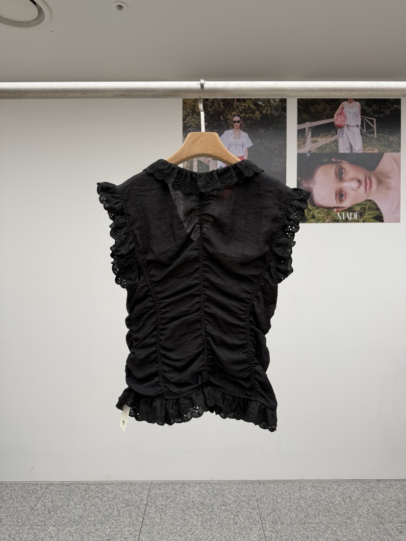 MADE-P韓國東大門代購女裝新品26夏季時尚休閑襯衫蕾絲衫MADE-P襯衫/蕾絲衫