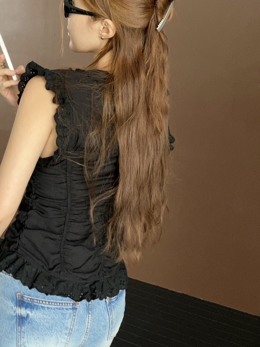 MADE-P韓國東大門代購女裝新品26夏季時尚休閑襯衫蕾絲衫MADE-P襯衫/蕾絲衫