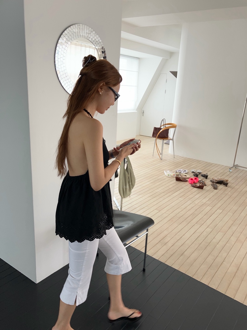 MADE-P韓國東大門代購女裝新款熱賣人氣吊帶背心鉤針編織MADE-P吊帶/背心