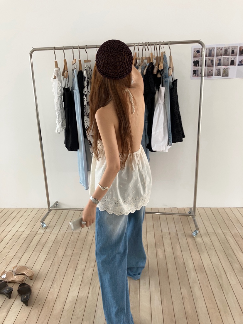 MADE-P韓國東大門代購女裝新款熱賣人氣吊帶背心鉤針編織MADE-P吊帶/背心