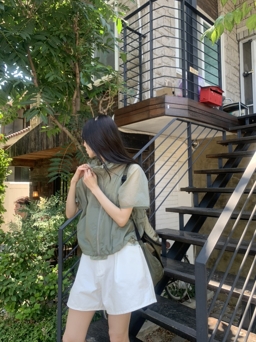 LE AVE韓國代購女裝新品熱賣人氣時尚推薦26夏季夾克運動連帽LE AVE夾克
