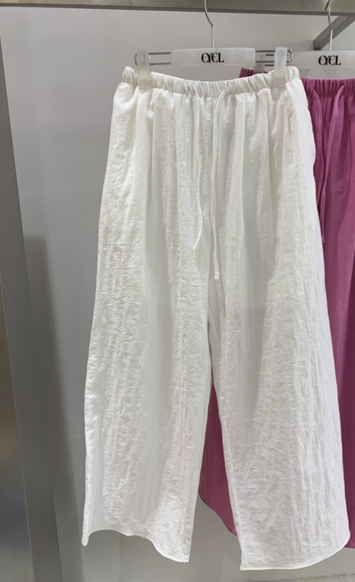 EYEL韓國代購女裝新品休閑推薦人氣26夏季休閑褲闊腿褲提花EYEL休閑褲圖色1