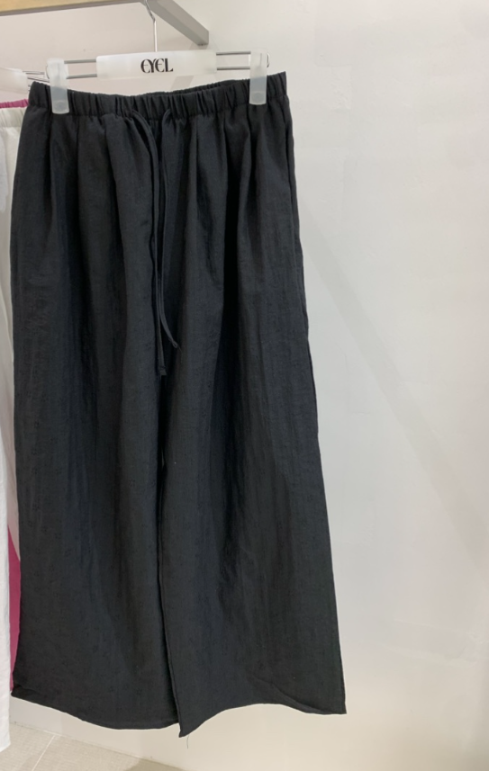 EYEL韓國代購女裝新品休閑推薦人氣26夏季休閑褲闊腿褲提花EYEL休閑褲圖色3