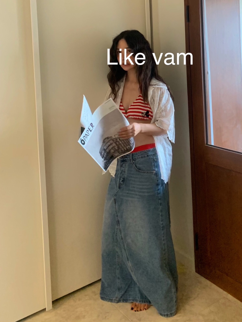 LIKEVAM韓國代購女士新品26夏季休閑人氣時尚推薦襯衫蕾絲衫LIKEVAM襯衫/蕾絲衫