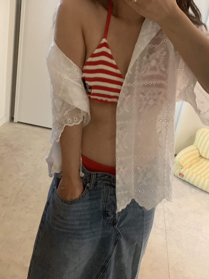 LIKEVAM韓國代購女士新品26夏季休閑人氣時尚推薦襯衫蕾絲衫LIKEVAM襯衫/蕾絲衫