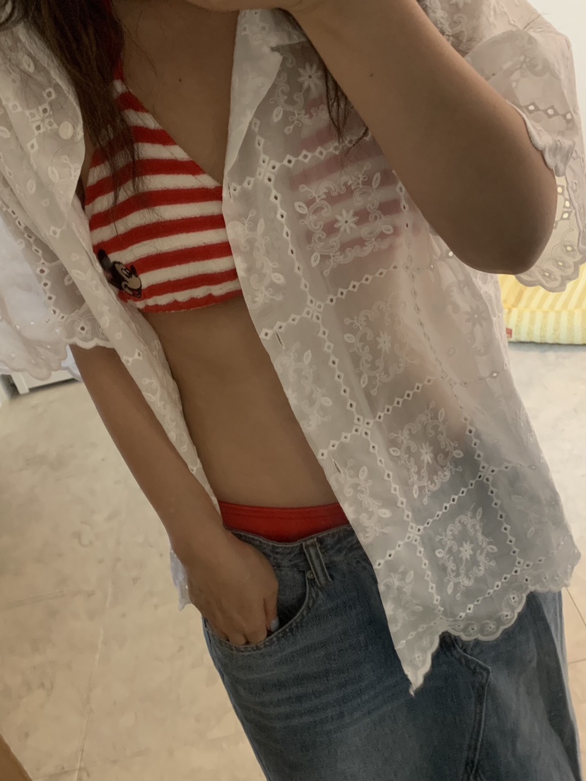 LIKEVAM韓國代購女士新品26夏季休閑人氣時尚推薦襯衫蕾絲衫LIKEVAM襯衫/蕾絲衫