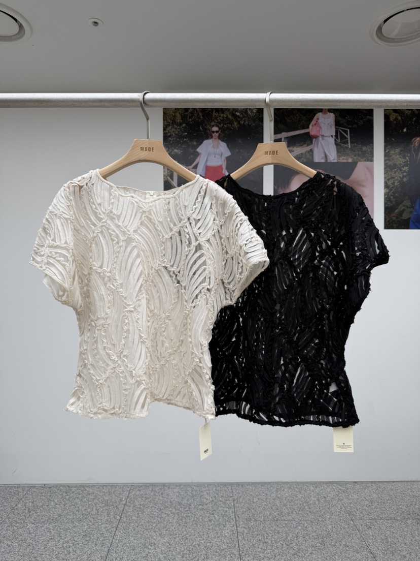 MADE-P韓國直郵實拍女裝新款26夏季休閑人氣熱賣襯衫蕾絲衫MADE-P襯衫/蕾絲衫