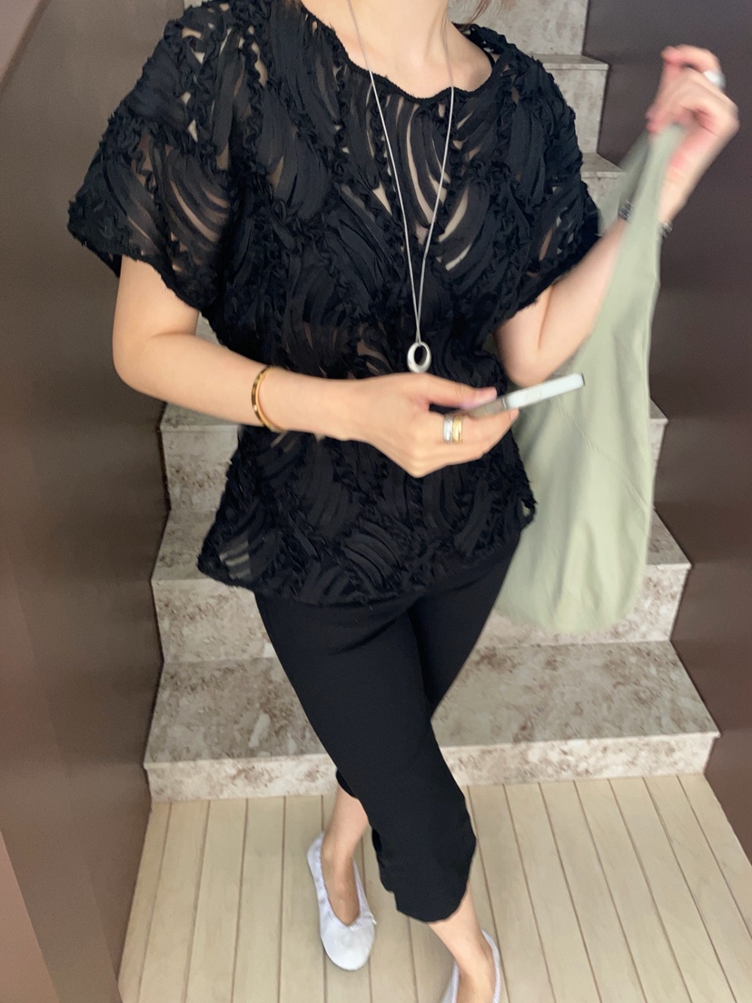 MADE-P韓國直郵實拍女裝新款26夏季休閑人氣熱賣襯衫蕾絲衫MADE-P襯衫/蕾絲衫