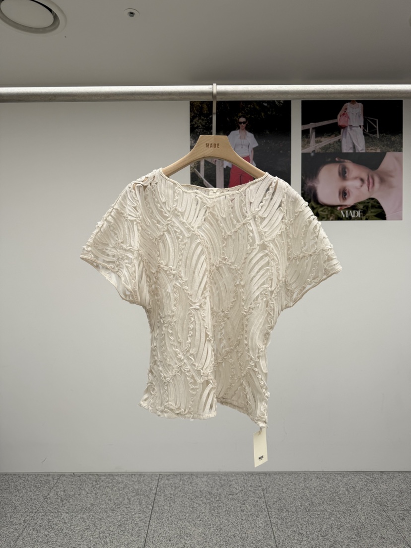 MADE-P韓國直郵實拍女裝新款26夏季休閑人氣熱賣襯衫蕾絲衫MADE-P襯衫/蕾絲衫圖色1
