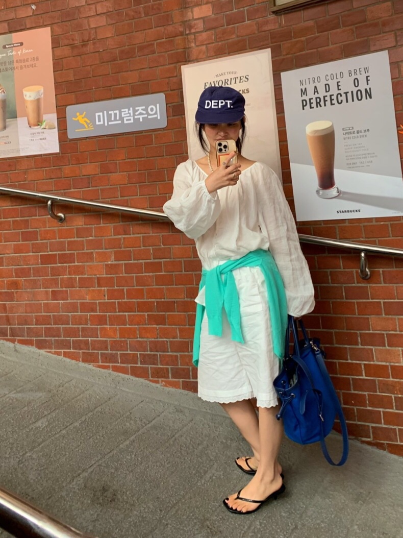 LIKEVAM韓國直郵女裝新品人氣時尚26夏季襯衫蕾絲衫泡泡袖亞麻LIKEVAM襯衫/蕾絲衫