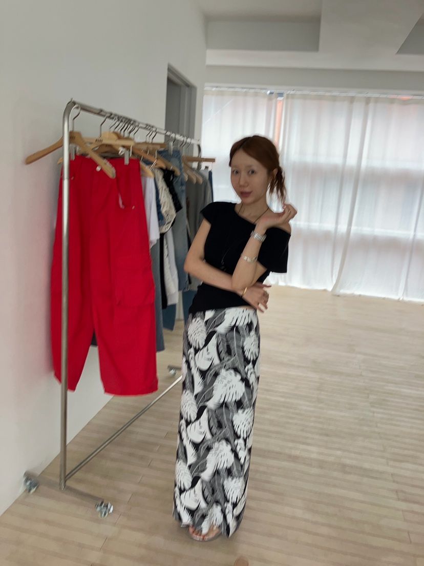 MADE-P韓國直郵實拍女士新款推薦人氣26夏季熱賣休閑長裙MADE-P長裙
