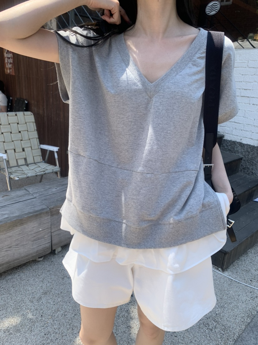 LE AVE東大門實拍韓國女裝新款人氣推薦休閑時尚26夏季T恤LE AVET恤