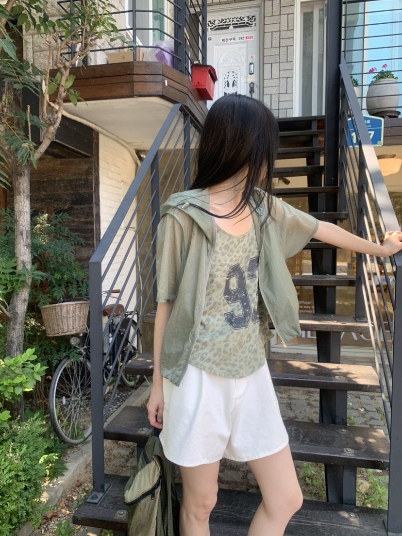 LE AVE韓國直郵實拍女士新款休閑時尚熱賣吊帶背心豹紋無袖LE AVE吊帶/背心