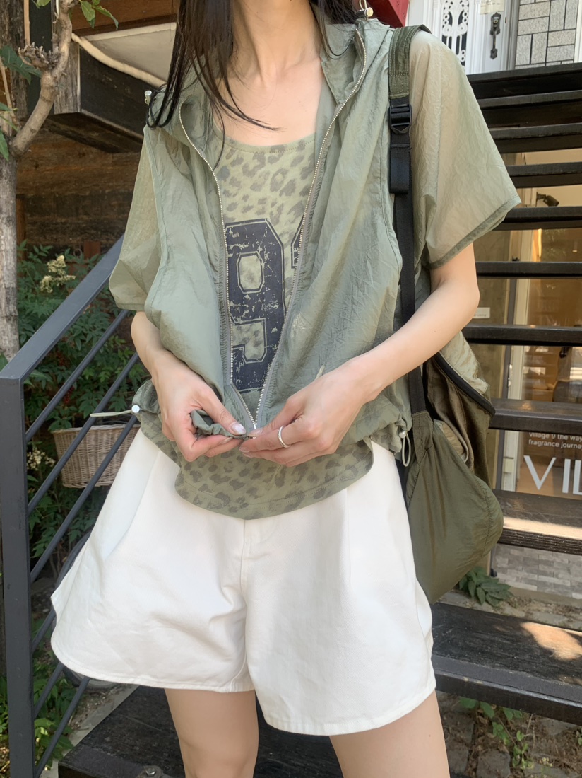 LE AVE韓國直郵實拍女士新款休閑時尚熱賣吊帶背心豹紋無袖LE AVE吊帶/背心