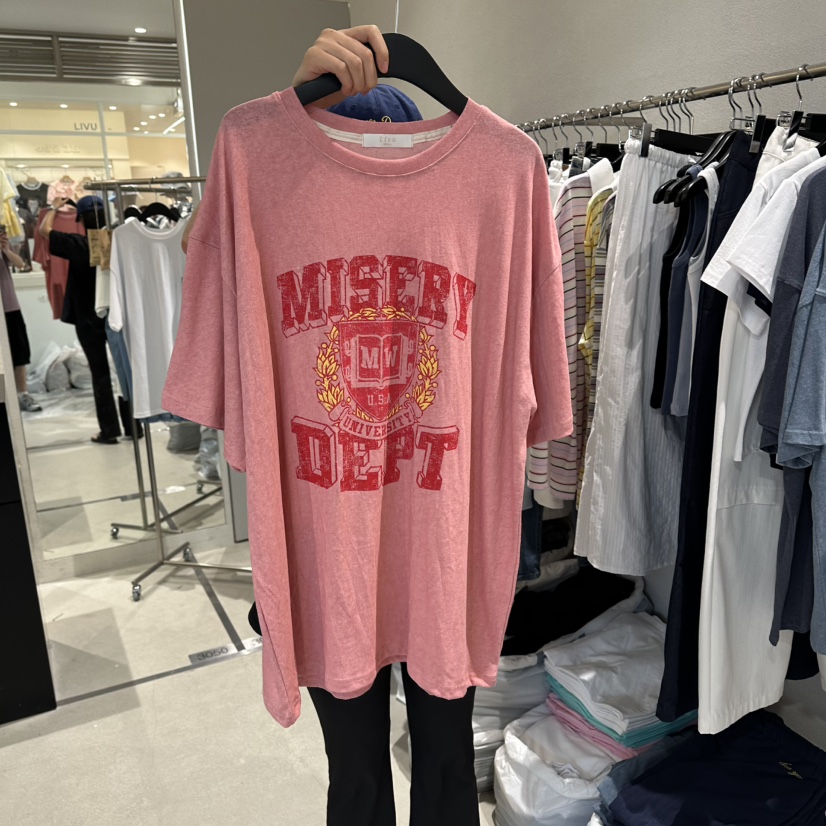 LIVU/MEMO CLASSIC韓國直郵實拍女裝新品26夏季熱賣T恤LIVU/MEMO CLASSICT恤圖色1