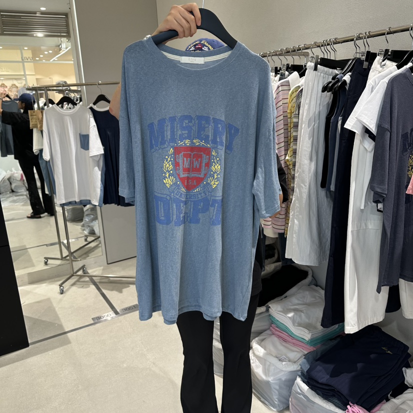LIVU/MEMO CLASSIC韓國直郵實拍女裝新品26夏季熱賣T恤LIVU/MEMO CLASSICT恤圖色2