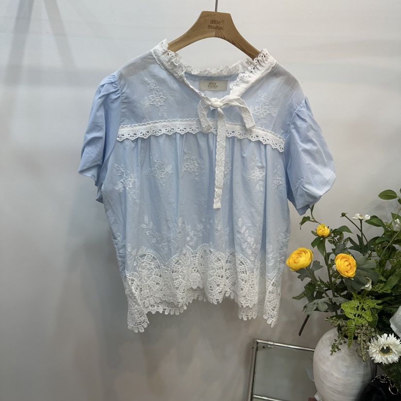 ABLESTUDIO韓國直郵女士新品休閑26夏季人氣推薦襯衫蕾絲衫ABLESTUDIO襯衫/蕾絲衫圖色2