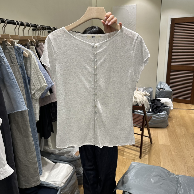 GILLI韓國直郵女士新品休閑時尚人氣推薦26夏季熱賣T恤GILLIT恤圖色1