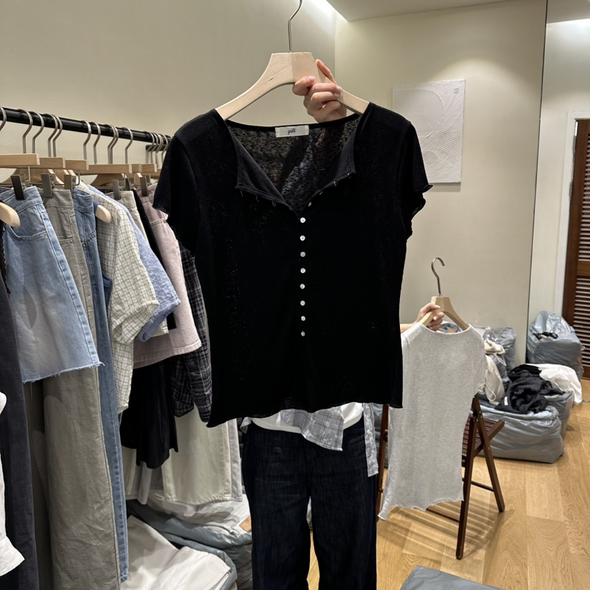GILLI韓國直郵女士新品休閑時尚人氣推薦26夏季熱賣T恤GILLIT恤圖色2