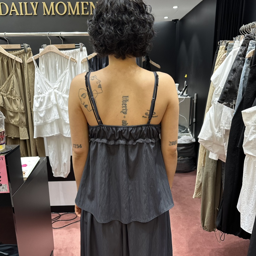 DAILY MOMENT韓國直郵實拍女士新款熱賣休閑吊帶背心蕾絲DAILY MOMENT吊帶/背心