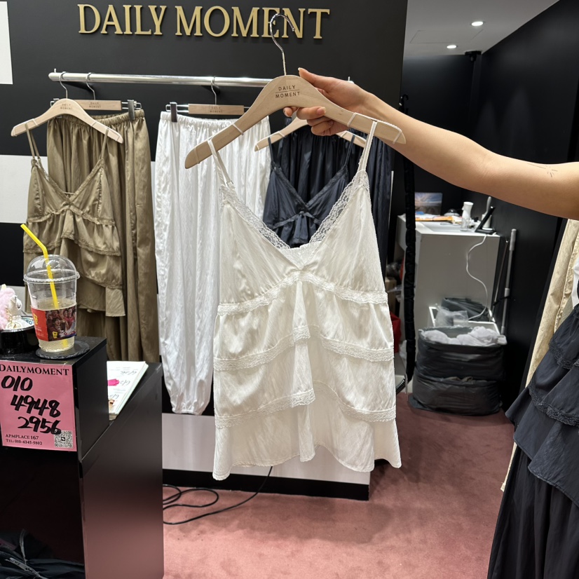 DAILY MOMENT韓國直郵實拍女士新款熱賣休閑吊帶背心蕾絲DAILY MOMENT吊帶/背心圖色2