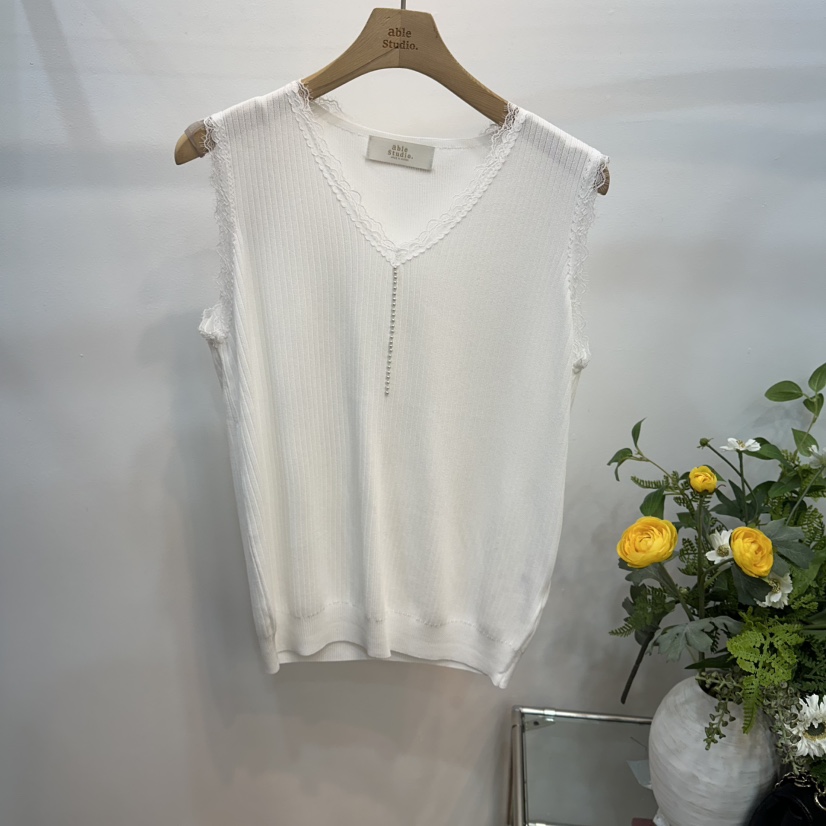 ABLESTUDIO韓國東大門代購女士新品26夏季推薦吊帶背心珍珠ABLESTUDIO吊帶/背心圖色1