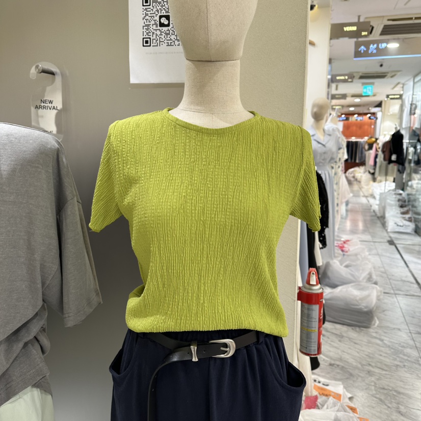 REFLAT韓國代購女裝新款熱賣推薦26夏季人氣時尚休閑T恤褶皺REFLATT恤圖色1