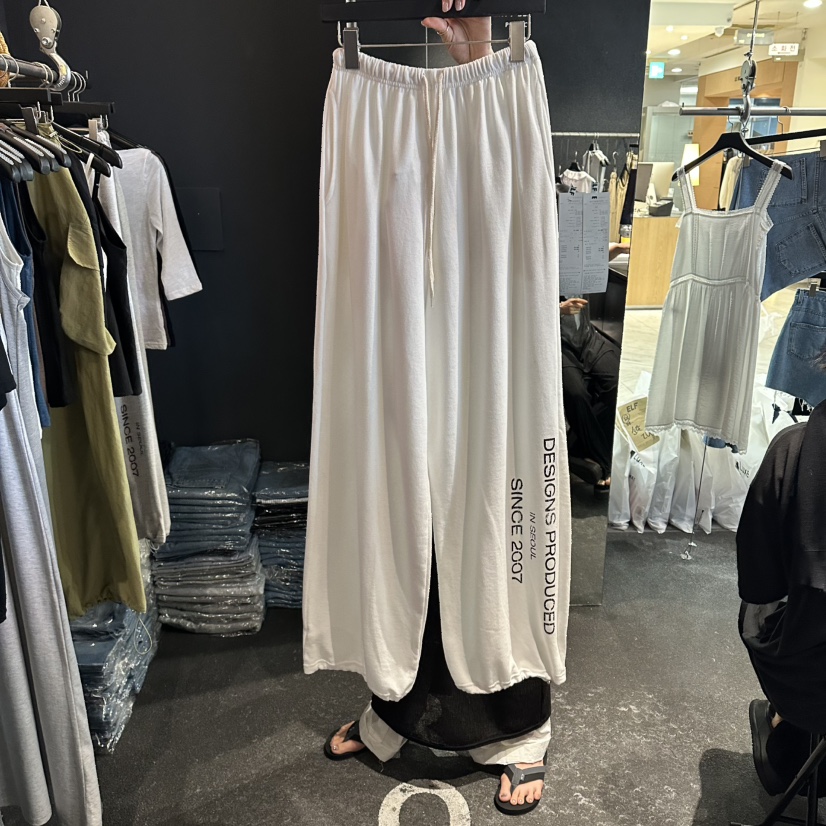ELF-L韓國直郵女士新品推薦休閑26夏季人氣熱賣休閑褲毛圈PROJECT ELF/ELF-L休閑褲圖色1白色