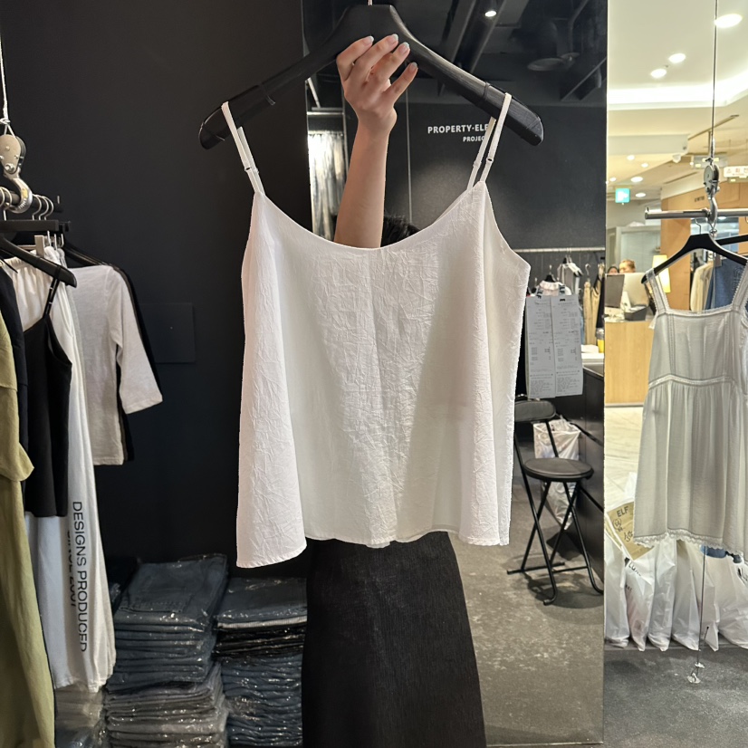ELF-L韓國東大門直郵女裝新品熱賣時尚吊帶背心褶裥無袖PROJECT ELF/ELF-L吊帶/背心